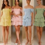 4 Color Midi Dress
