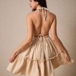 Beige Short Dress (1)