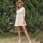 Beige Short Dress