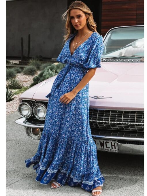 Blue Long Dress 01