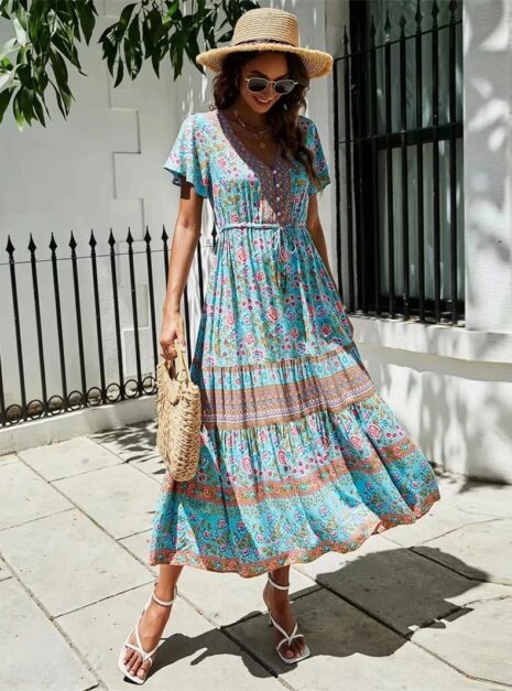 Blue Midi Dress (3) Blue Midi Dress (3)