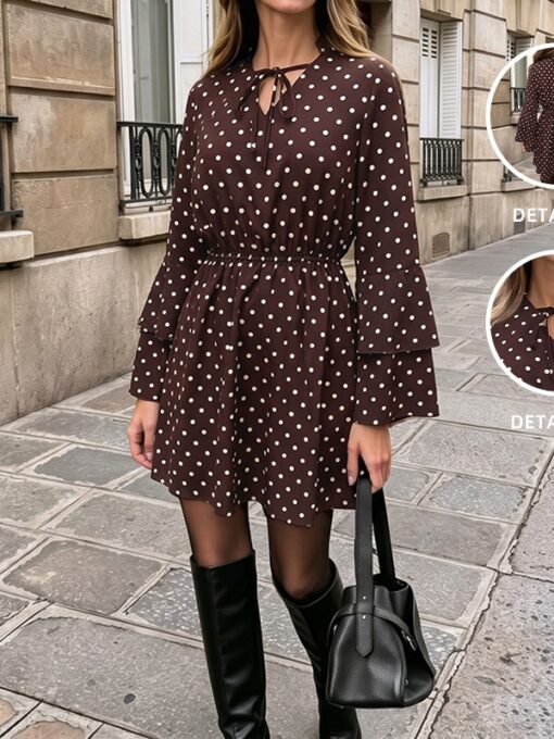 Brown Short Dress