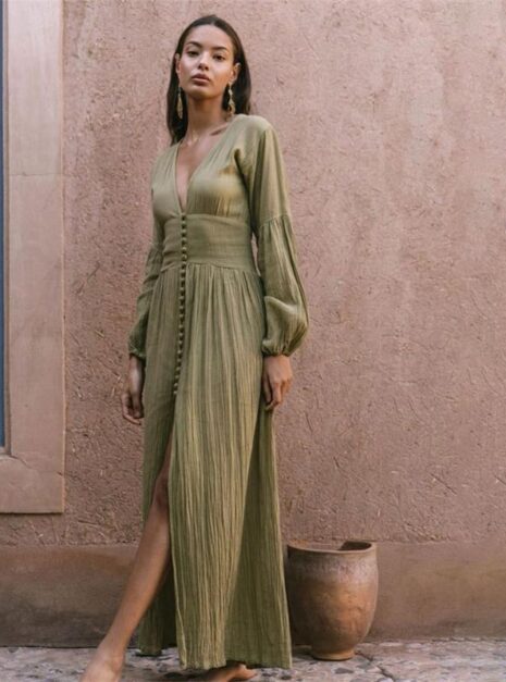 Green Long Dress (2) Green Long Dress