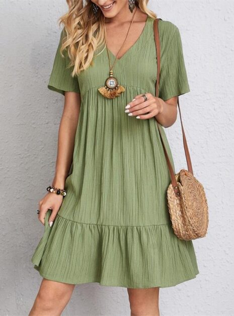 Green Short Dress 02 Green Short Dress