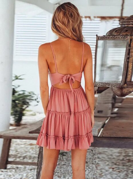 Pink Short Dress A3 Pink Short Dress A3