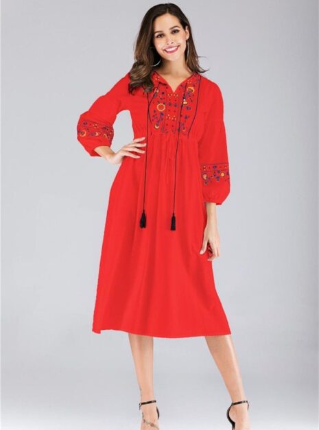 Red Midi Dress Red Midi Dress