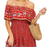 Red Short Dress A1
