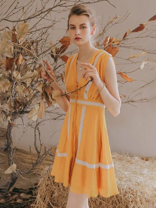 Yellow Short Dress