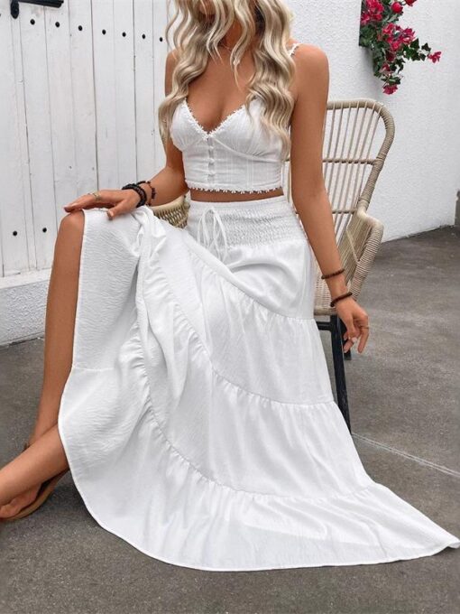 White Long Skirt