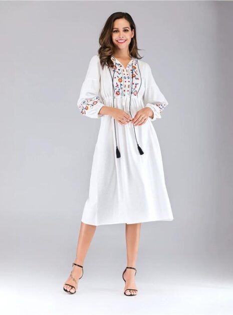 White Midi Dress