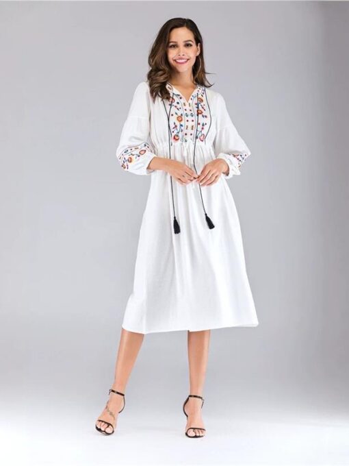 White Midi Dress