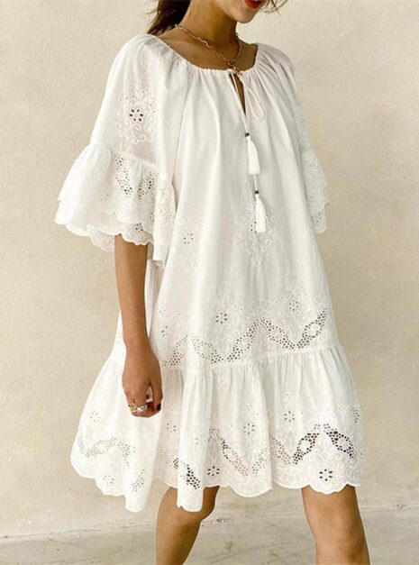 White Short Dress A (2) White Short Dress A (2)
