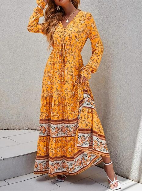 Yellow Long Dress A1