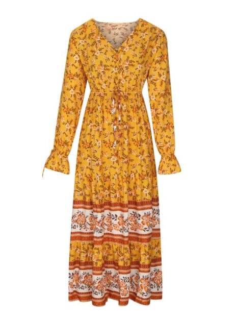 Yellow Long Dress A4 Yellow Long Dress A4