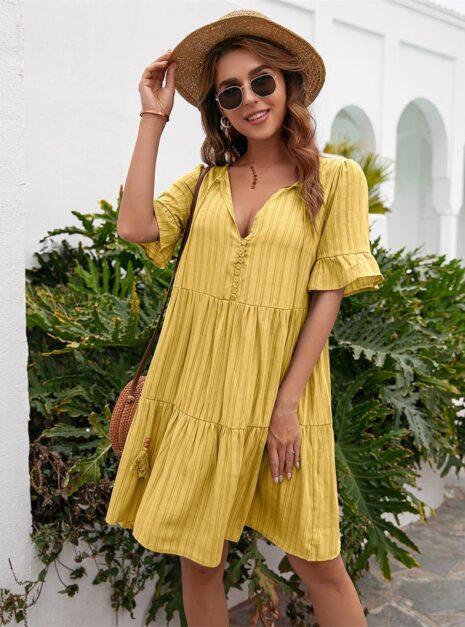 Yellow Short Dress