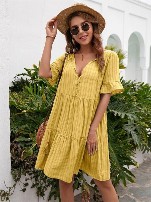 Yellow Short Dress