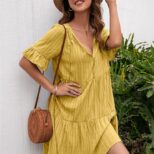 Yellow Short Dress 02