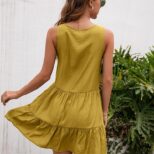 Yellow Short Dress 03
