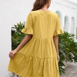 Yellow Short Dress 03