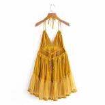 Yellow Short Dress A1 (6)