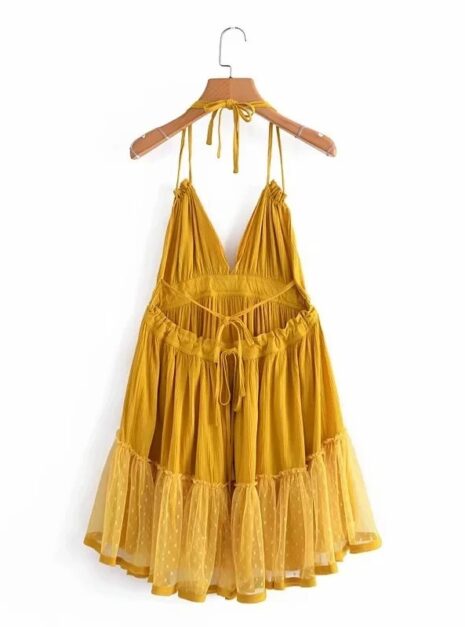 Yellow Short Dress A1 (6) Yellow Short Dress A1 (6)