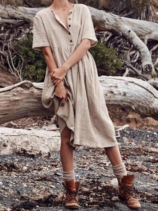 Boho Midi Kleid  Nubia - M