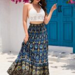 Cyan Skirt A1