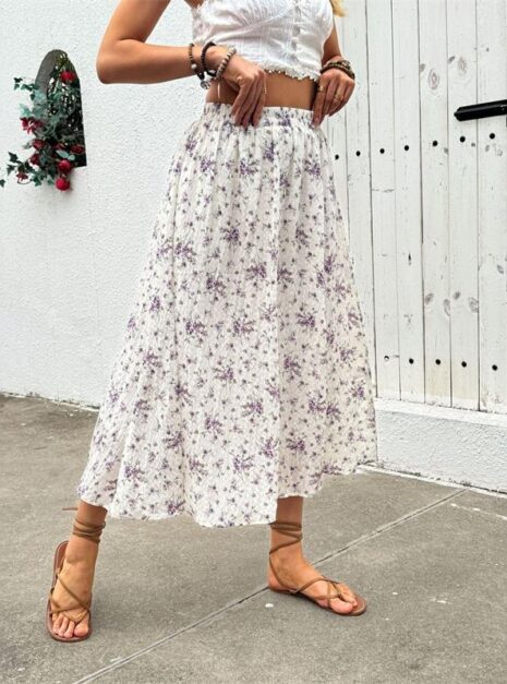 White Purple Skirt (2) White Purple Skirt (2)