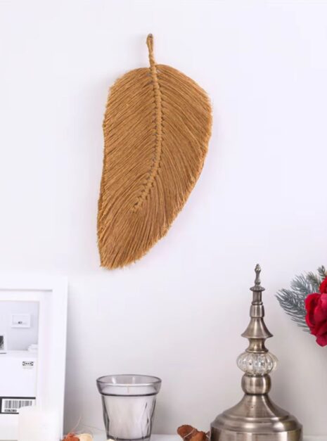 feuille macrame marron