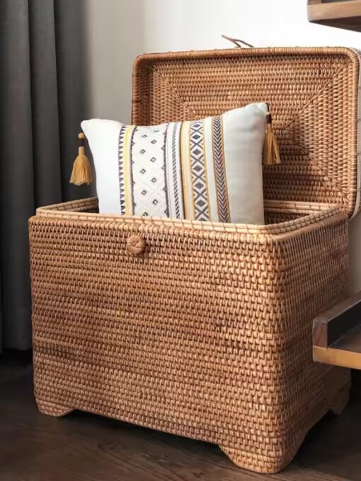 Aufbewahrungskiste aus Rattan 43 x 35 x 28 cm