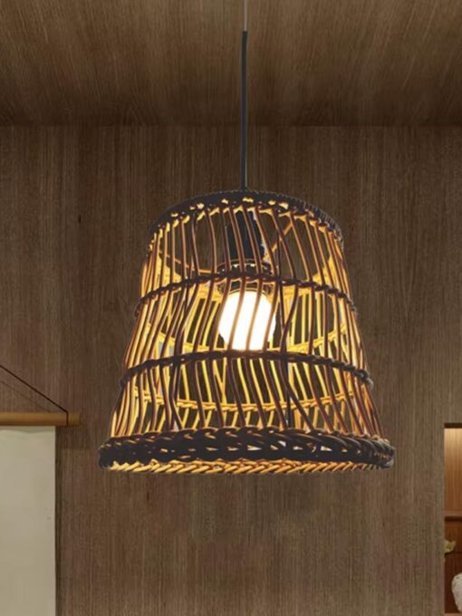 Lampenschirm Korb aus Rattan D15 cm