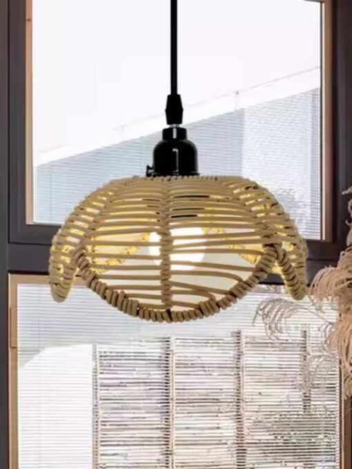 Lampenschirm aus natürlichem Rattan D20.5 cm