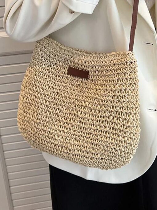 Strohtasche mit Schulterriemen Lajah