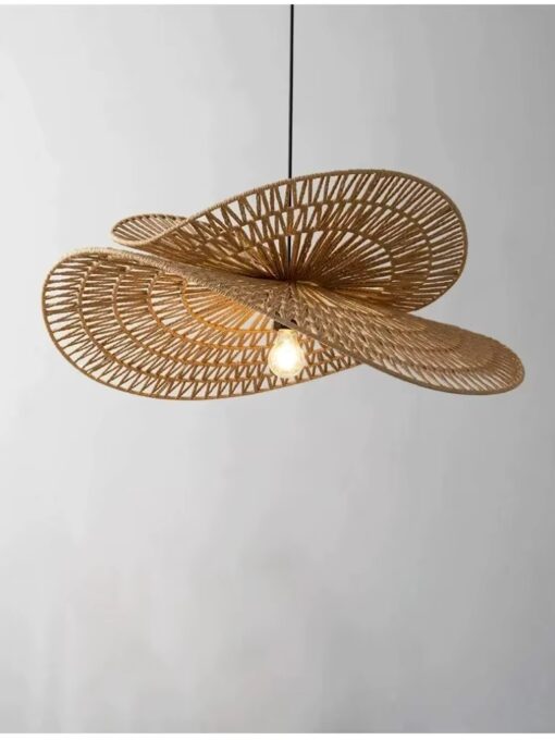 Design Rattan Hängeleuchte D60 cm