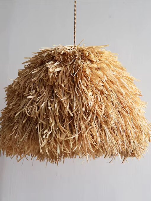 Hängeleuchte aus Stroh D50 cm