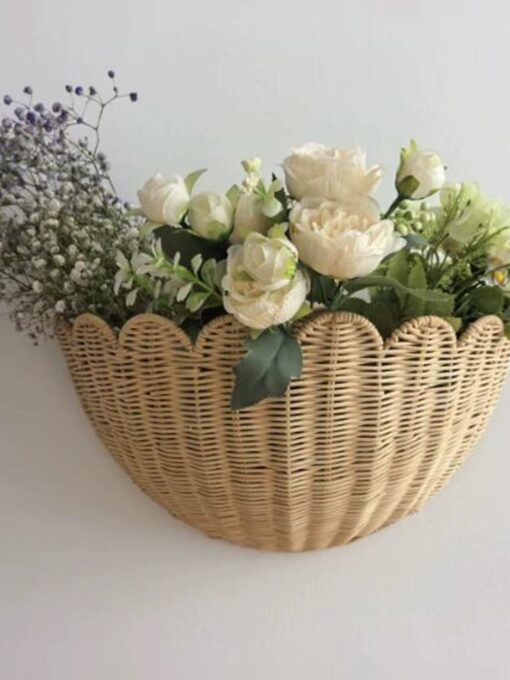 Wandkorb aus Rattan 40x28 cm