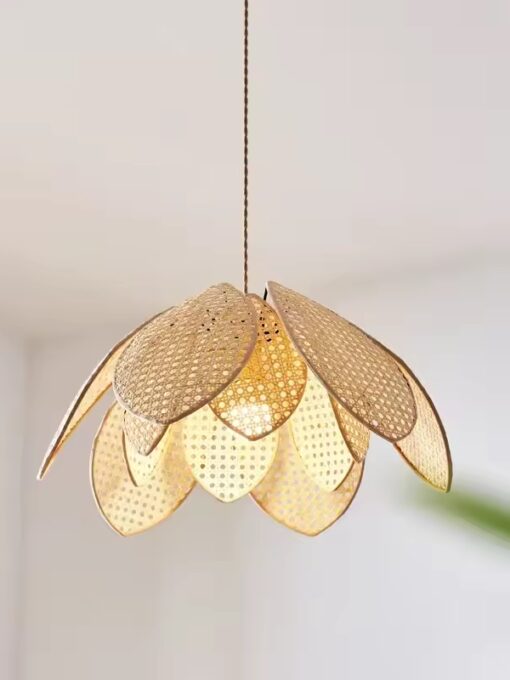 Hängeleuchte Petal Rattan Rohr D45 cm
