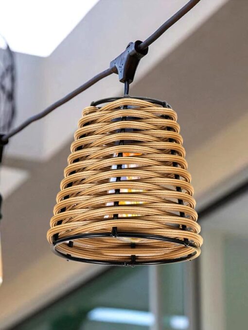 Kleiner Lampenschirm aus Rattan D5,5 cm