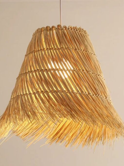 Hängeleuchte aus Stroh D45 cm