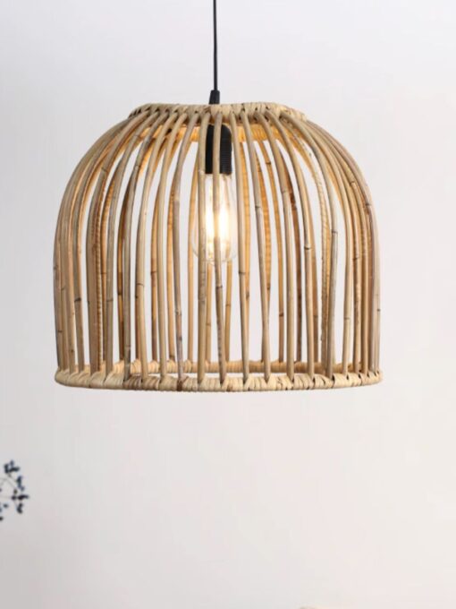 Hängeleuchte "Vogelkäfig" aus Rattan D35 cm