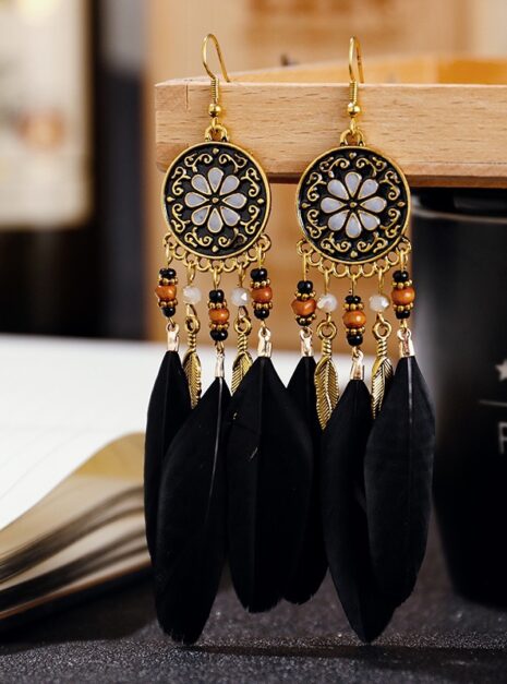 Black Feather Earrings Black Feather Earrings