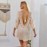 Beige Midi Dress 05