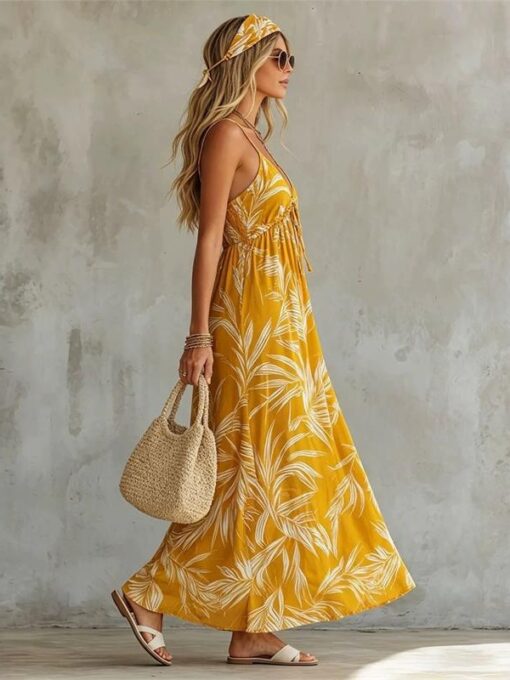 Yellow Long Dress 02