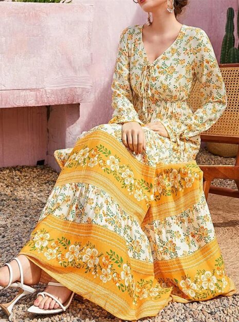 Yellow Long Dress B1 Yellow Long Dress B1