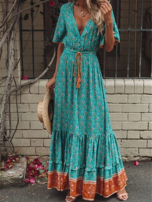 Green Long Dress
